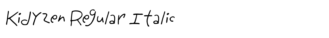 Kidyzen Regular Italic